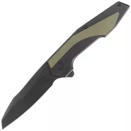 Civivi Knife Hypersonic Black Steel / OD Green G10, Black Stonewashed 14C28N by Gustavo T. Cecchini (C22011-1)