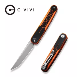 Civivi Knife KwaiQ Orange/Black G10, Satin Nitro-V by Rafal Brzeski (C23015-2)