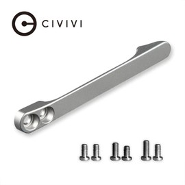 Civivi Titanium Pocket Clip, Titanium Screws for WE, Civivi, Sencut (T001C)