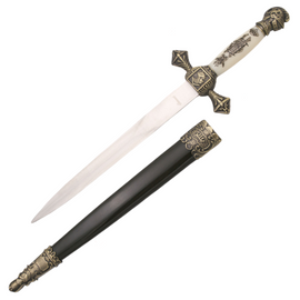 Decor Habitat Medieval Dagger, White ABS, Satin (13747-4)