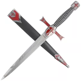 Decor Habitat Templar Dagger Burgundy/Black/Silver Steel, Satin (S3319)