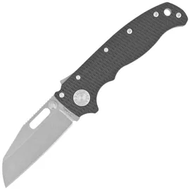 Demko AD20.5 Shark Foot Knife Black G10, Stonewashed CPM 20CV by Andrew Demko (205-20CV-BLK-SF)