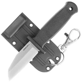 Demko Armiger 2 Shark Foot Knife Black TPR, Satin 4034SS by Andrew Demko (ARM2-4034SS-SF)