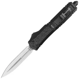 Dulotec OTF Automatic Knife Black Aluminum, Satin 3Cr13MoV (K188A-BK)