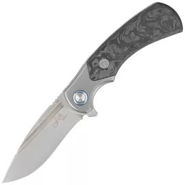 Fox 40th Anniversary Knife Marble Carbon Fiber, Satin M390 knife (FX-F2017)