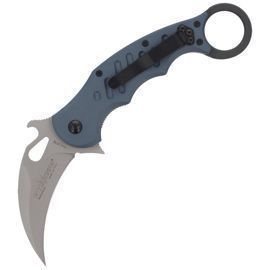 Fox Karambit Knife w/ Emerson Wave, Grey Aluminum, Bead Blasted N690Co (478)