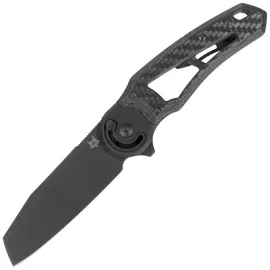 Fox Metamorphosis Black 3K Carbon Fiber Knife, Black PVD M390 (FX-556-A4)