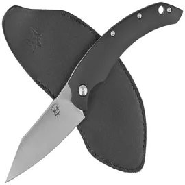 Fox Slim Dragontac ''Piemontes'' Black FRN, Satin N690Co by Bastinelli Knife (FX-518)