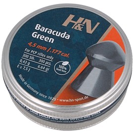 H&N Baracuda Green Lead-Free Pellets 4.5mm, 300pcs (92064500013)