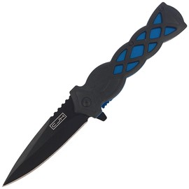 Herbertz CJH Black/Blue ABS Knife, Black Blade 420 (44008)