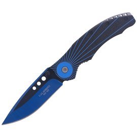 Herbertz Solingen Hit Aluminum Blue-Black 90mm Knife (584412)
