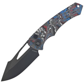 Heretic Pariah Manual Knife USA Camo Carbon Fiber, Black DLC MagnaCut by Tony Marfione Jr. (H046-6A-USA/CC)