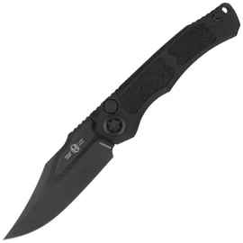 Heretic Wraith V4 Auto Tactical Aluminum/3M, Black DLC MagnaCut Automatic Knife by Tony Marfione Jr. (H002-6A-T)