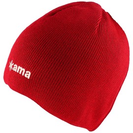 Kama Knitted 100% Merino Wool Gore-Tex Cap / Polycolon Beanie, Red (AG12-104)