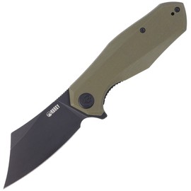 Kubey Knife Echo, Green G10, Black Stonewashed D2 (KU329B)