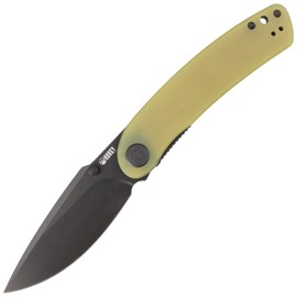 Kubey Knife Momentum Yellow G10, Dark Stonewashed AUS-10 by Sherif Manganas (KU344F)