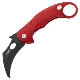 LionSteel L.E.One Red Aluminium, Chemical Black MagnaCut by Emerson Design Knife (LE1 A RB)