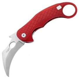 LionSteel L.E.One Red Aluminium, Stonewashed MagnaCut by Emerson Design Knife (LE1 A RS)