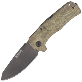 LionSteel TM1B Brown Micarta, Black Sleipner by Molletta knife (TM1B CVG)