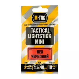 M-Tac 6'' / 150mm chemical light, pack 10 pcs. Red (711500425-R)