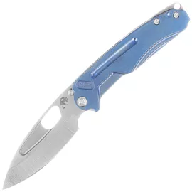 Medford Infraction Blue Titanium, Std HW/Clip, Tumbled S45VN by Greg Medford (MK0314TQ-37A2-TSCS-BN)