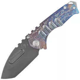 Medford Praetorian Genesis T Tanto Flamed Titanium, Std HW/Clip, Black DLC S45VN by Greg Medford (MK0294PT-03A2-TSCS-BN)