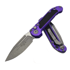 Microtech LUDT S/E Gen III Automatic Knife Purple Aluminum/3M, Apocalyptic M390MK by Tony Marfione (1135-10APPU)