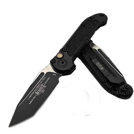 Microtech LUDT T/E Gen III Automatic Knife Black Aluminum/3M, Black M390MK by Tony Marfione (1136-1T)