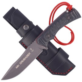 Muela Colibri knife with granite composite handle and leather sheath -  22-COL-7G - Muela