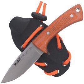 Muela Orange Micarta Neck Knife, Satin 1.4116 (PECCARY-8.O)