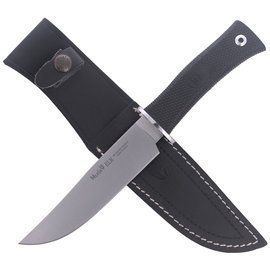 Muela knife ELK-14G Black Rubber, Satin X50CrMoV15