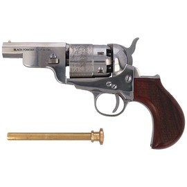 Pietta 1851 Colt Navy Yank Steel Old Silver Snubnose Revolver .44 (YASOS44MTLC)
