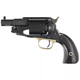 Pietta 1858 Remington New Model Army Snubnose Steel Black Grip .44 Revolver (RGA44/BD/3''/VB)