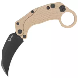 Reate Knife EXO-K Gravity Karambit Tan Aluminium, Black PVD N690