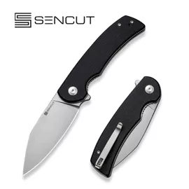 Sencut Knife Omniform Black Canvas Micarta, Satin 9Cr18MoV (S23064-2)