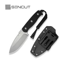 Sencut Toxodon Knife Black G10, Stonewashed 9Cr18MoV (S24036-1)