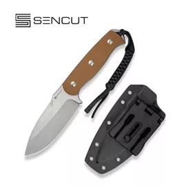 Sencut Toxodon Knife Brown G10, Stonewashed 9Cr18MoV (S24036-3)