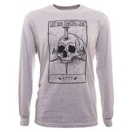 Shirt LMS Gear Death Card Skull Long Sleeve, Grey 2XL