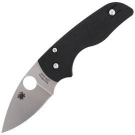 Spyderco Lil' Native G-10 Black Compression Lock PlainEdge Knife (C230GP)