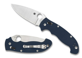 Spyderco Manix 2 XL Knife Cobalt Blue, Satin CPM SPY27 by Eric Glesser (C95GPCBL2)