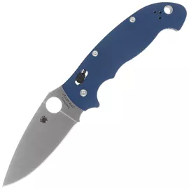 Spyderco Manix 2 XL Knife Cobalt Blue, Satin CPM SPY27 by Eric Glesser (C95GPCBL2)