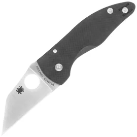 Spyderco MicroJimbo Black G10, Satin CPM S30V Plain by Michael Janich Knife (C264GP)