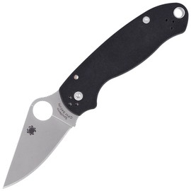 Spyderco Para 3 G-10 Black PlainEdge Knife (C223GP)