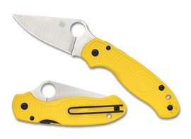 Spyderco Para 3 Salt Yellow FRN, Satin MagnaCut by Eric Glesser Knife (C223PYL)