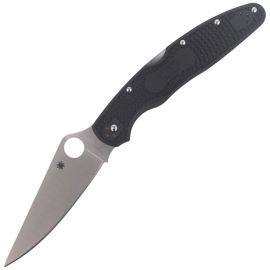 Spyderco Police 4 Lightweight FRN Black PlainEdge Knife (C07PBK4)