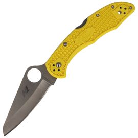 Spyderco Salt 2 FRN Yellow PlainEdge Knife (C88PYL2)