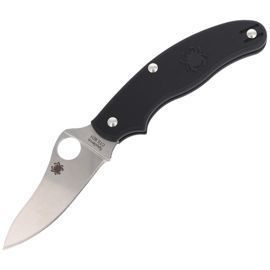 Spyderco UK Penknife FRN Black Drop Point PlainEdge Knife (C94PBK3)