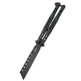 Third Balisong Black Stainless Steel, Black 420 Butterfly Training Knife (K2823X)
