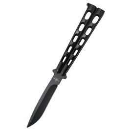 Behemoth Black Butterfly Knife - Long Black Balisong - Extra Large Butterfly  Knife