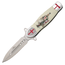 Third Decor Habitat Templar 1610 Gray Aluminium/White ABS, Satin 420 assisted knife